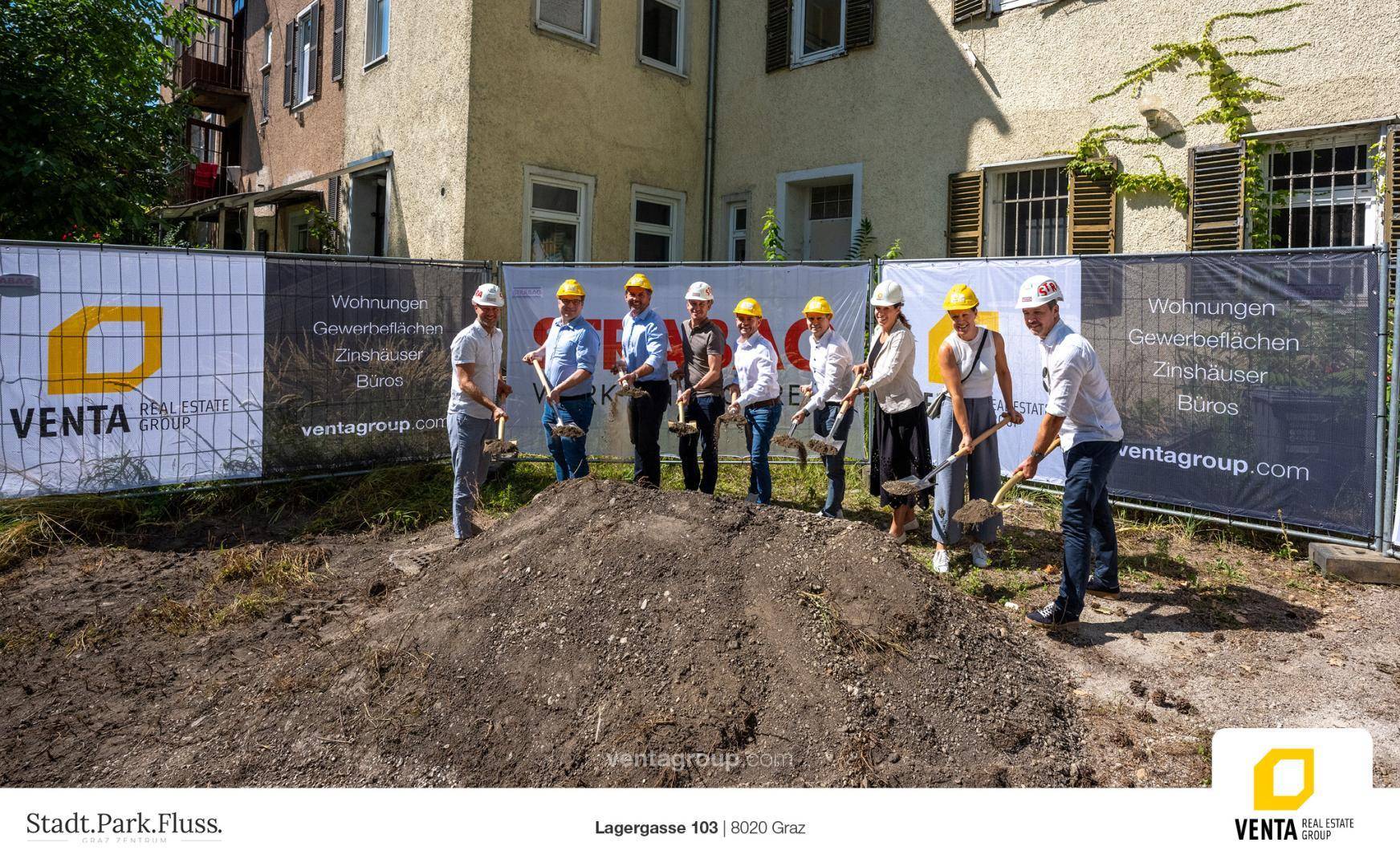 StadtParkFluss_Wohnbau_VENTA_Willhaben_Spatenstich