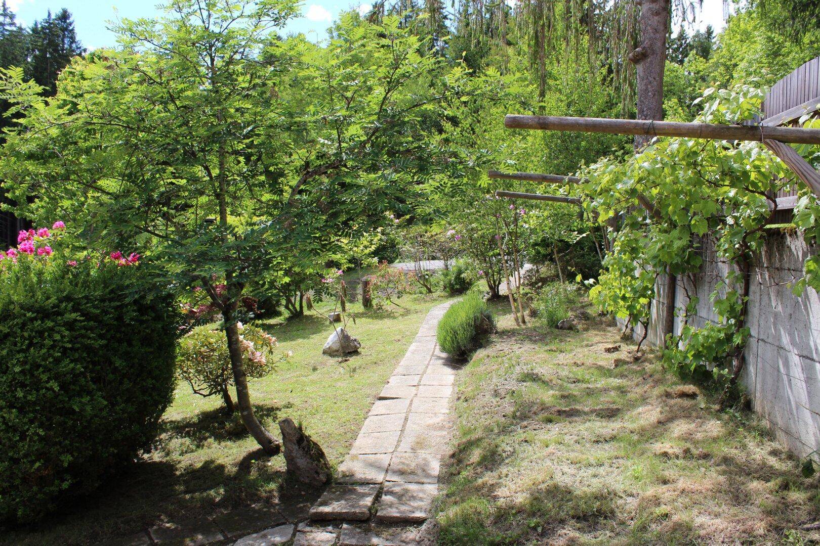 Zugang vom "Haus am Wald" zur abgesperrten Parkfläche