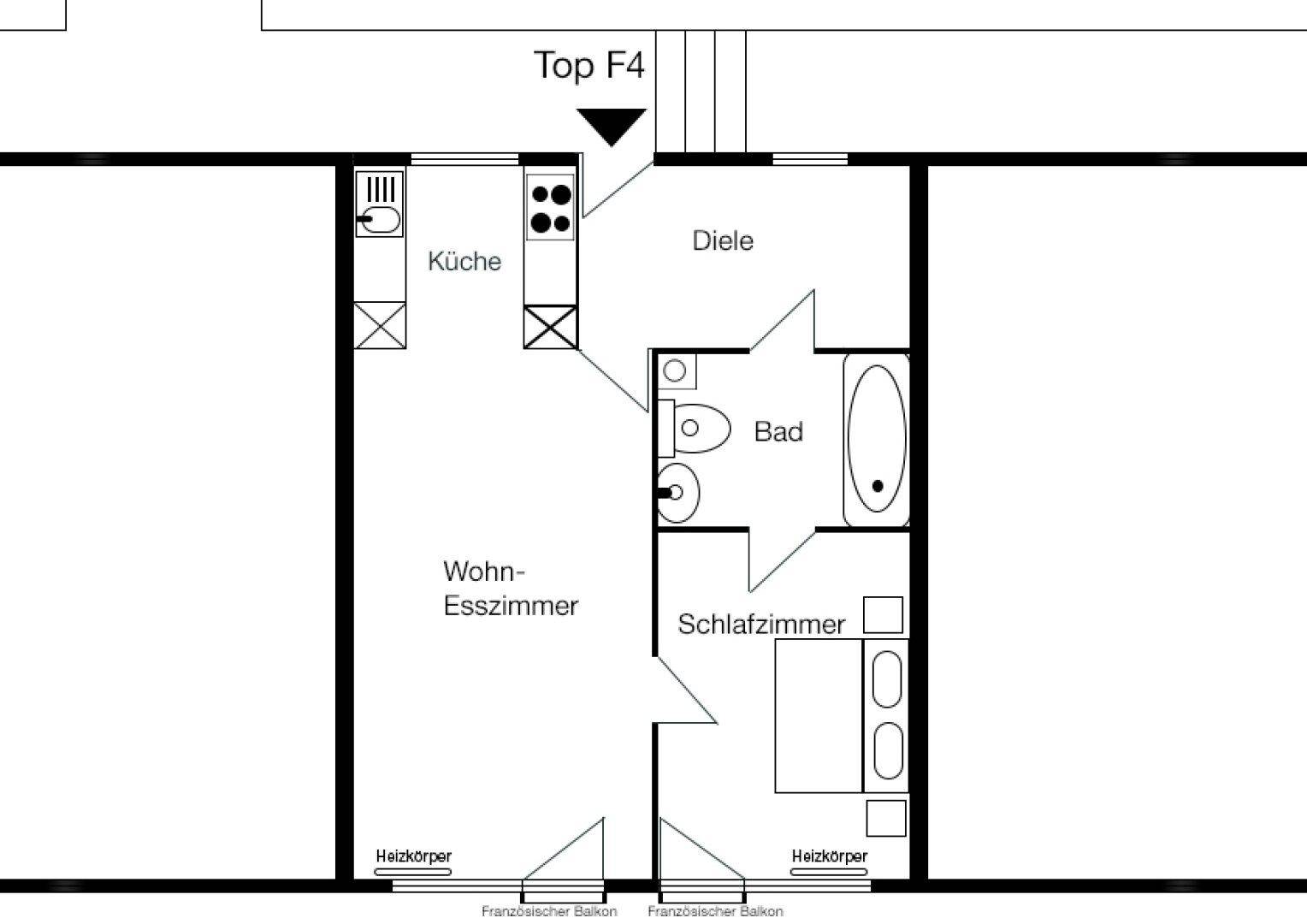 Skizze Wohnung F4
