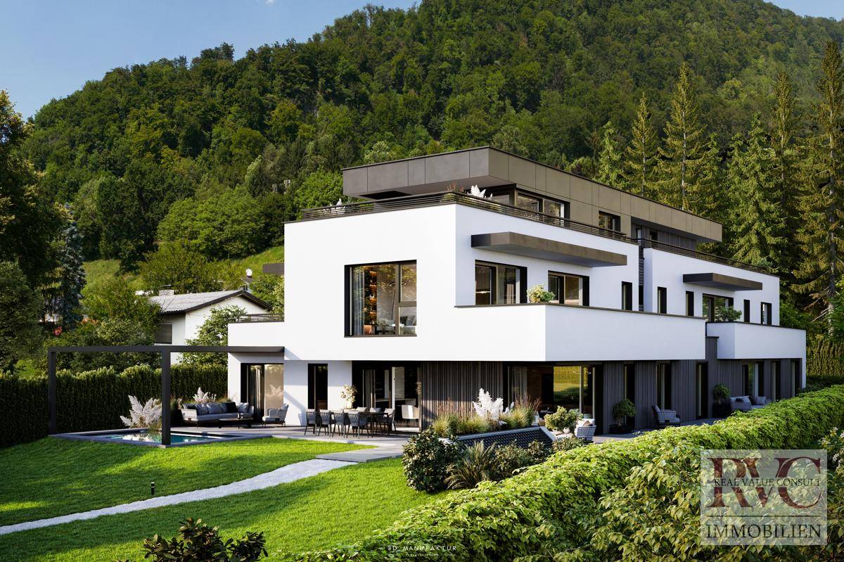 Exklusive Traum-Gartenwohnung in Neubau-Villa – ca. 800 m² Garten &amp; luxuriöser Wohnkomfort-Erstbezug