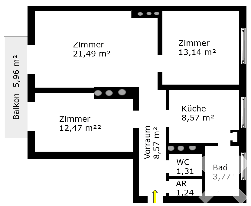 Wohnungsplan Handskizze