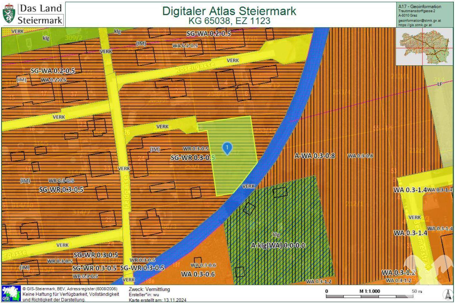 GIS-Flächenwidmung.