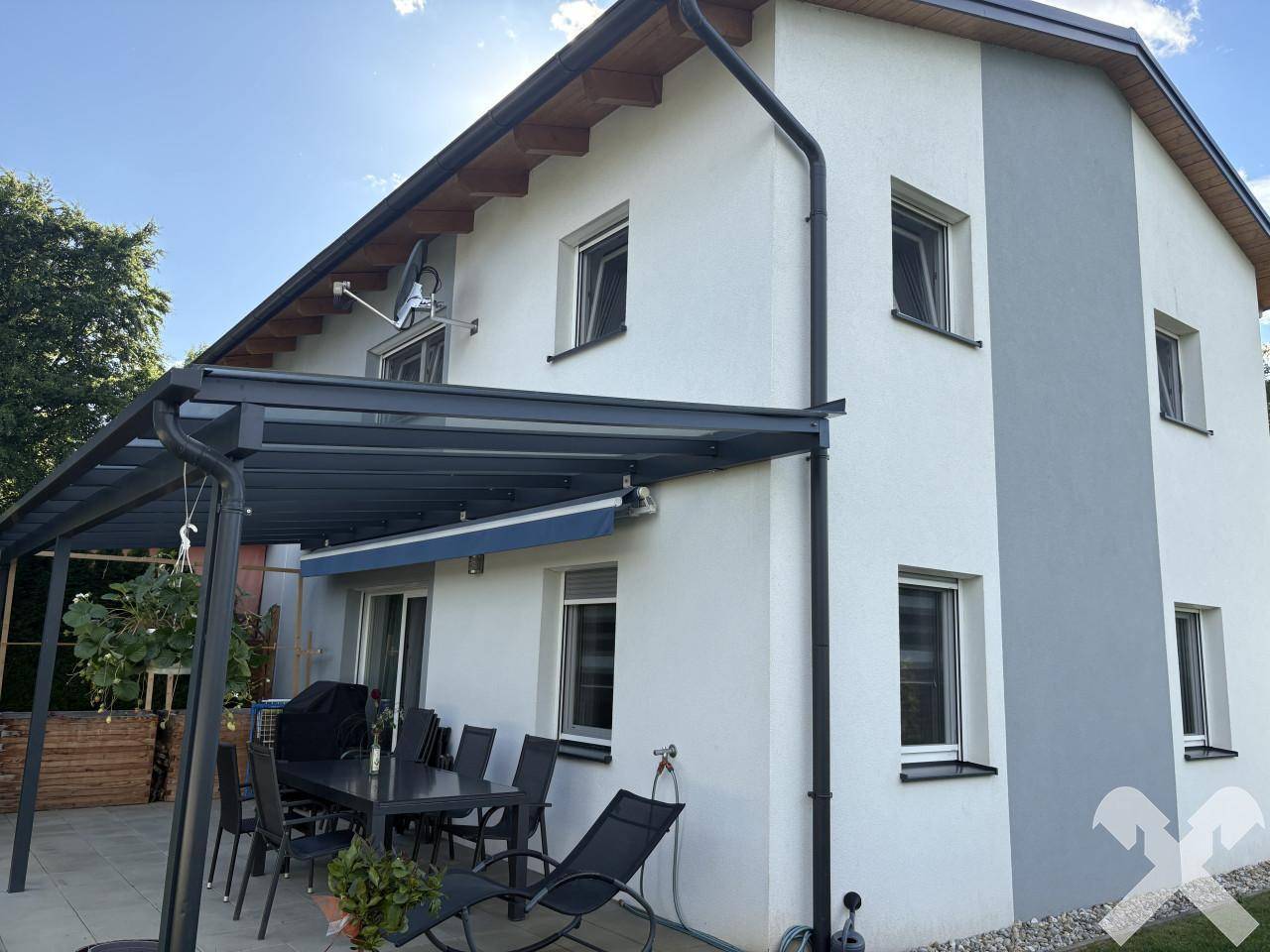 Doppelhaus Terrassenansicht