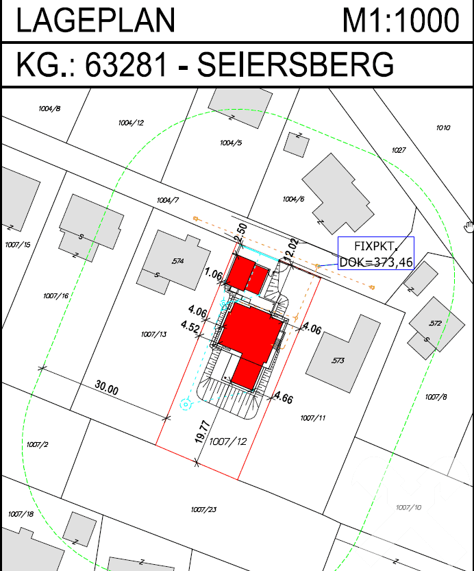 Lageplan mit Anordnung der Gebäude