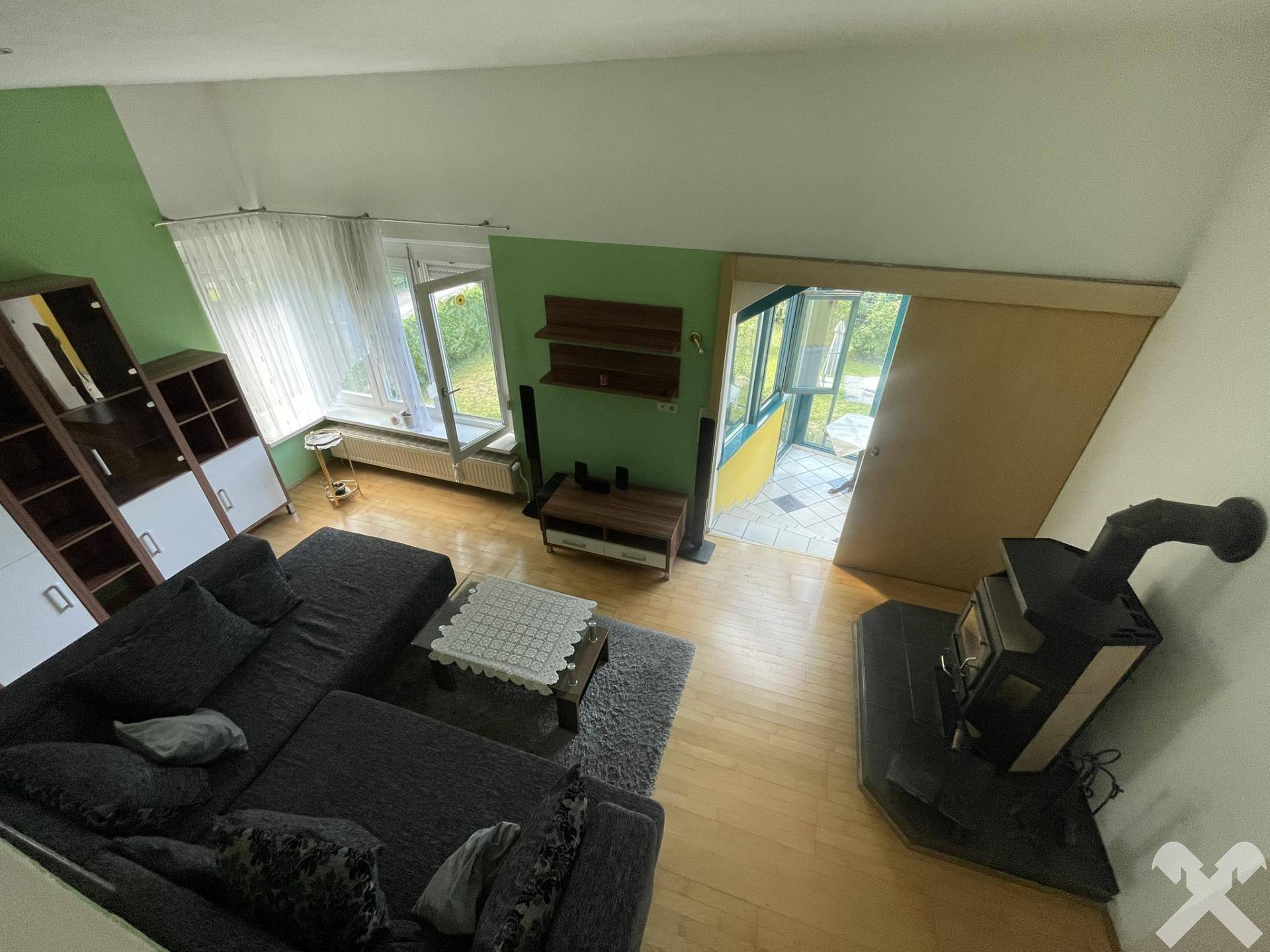 Wohnzimmer / Blick von oben