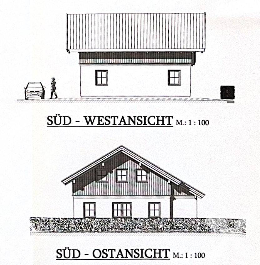 Ansicht Haus Südwest und Südost