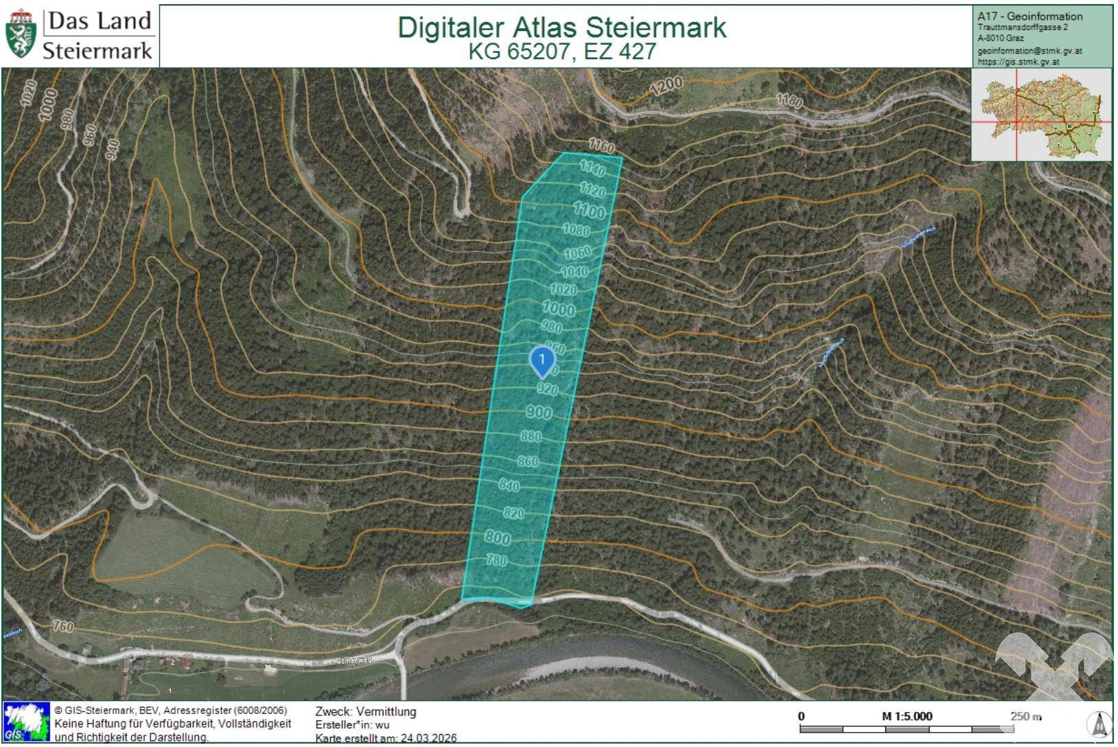 GIS-Höhenlinien