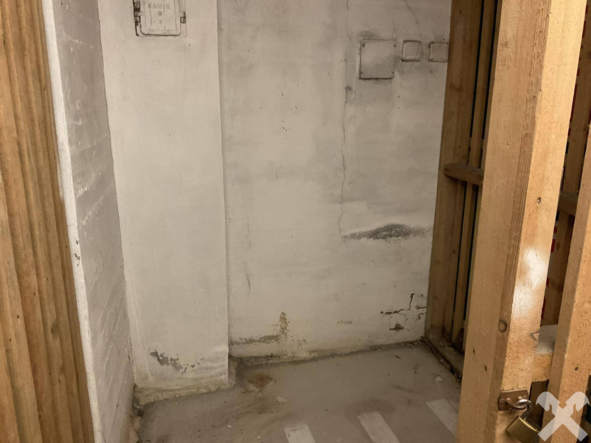 Kellerraum mit rauen Wänden und Betonboden, ideal als Lagerfläche oder Abstellraum nutzbar.
