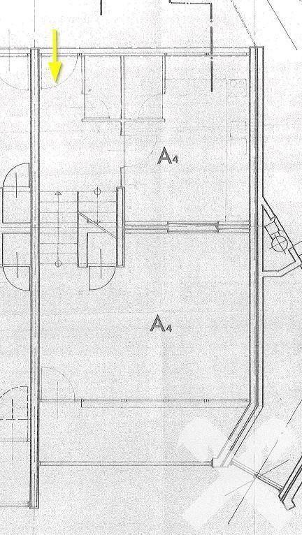 Grundrissplan zeigt die Aufteilung der Räume im Obergeschoss mit Treppenhaus und Flur.