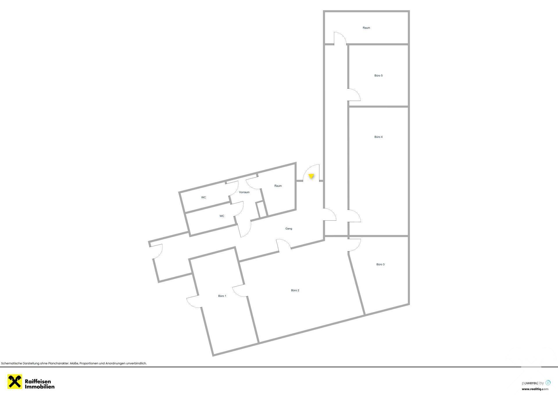 Grundriss anmietbare Fläche