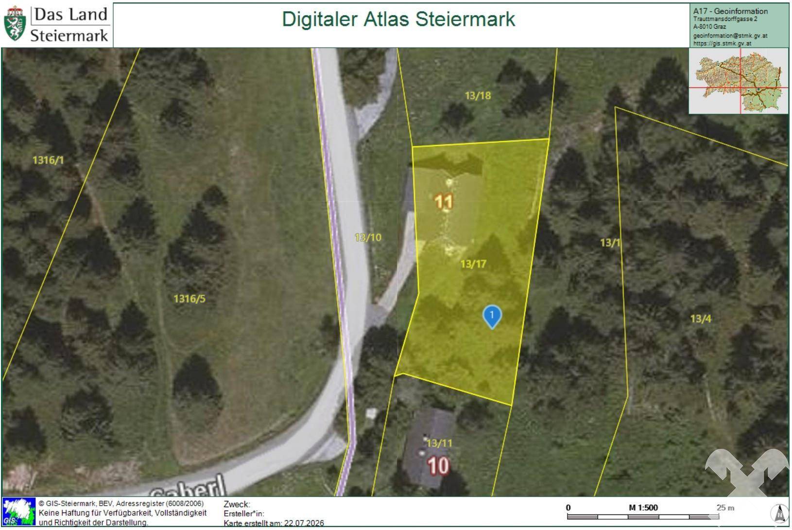 GIS-Luftbild - Grenzen stimmen in der Natur nicht mit GIS überein