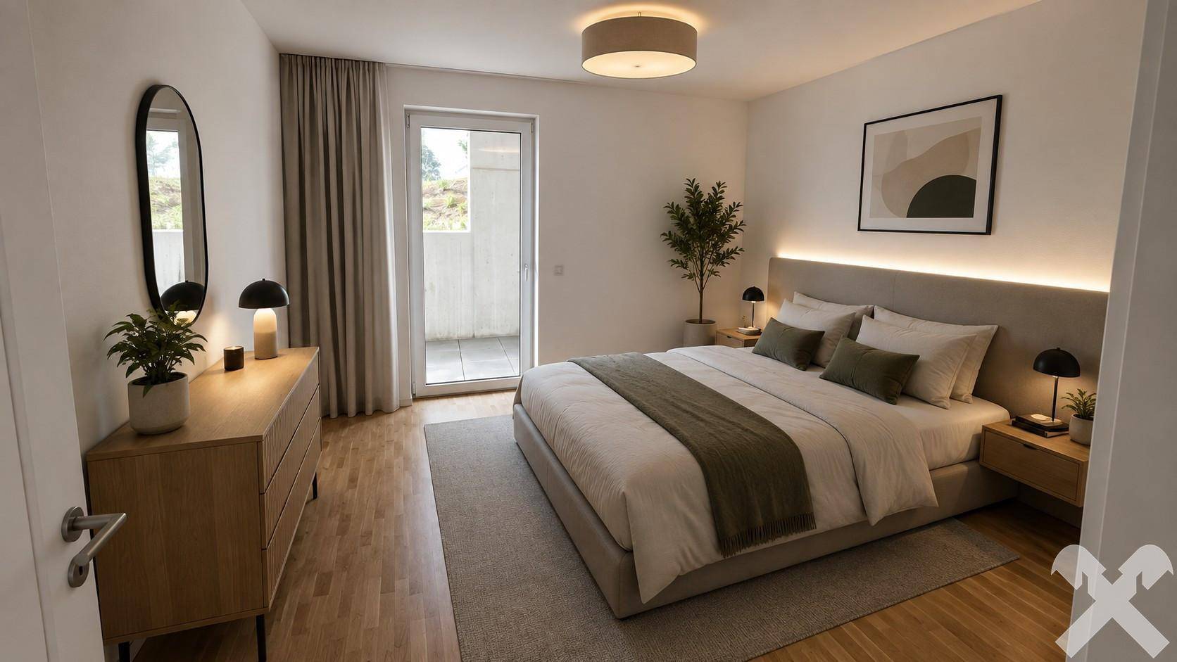 Schlafzimmer (mit KI möbliert!)