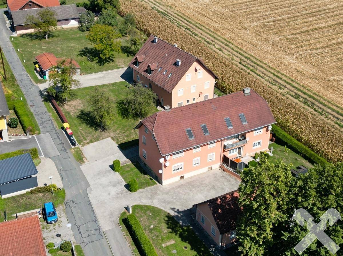 Luftaufnahme Ansicht Haus 1 und Haus 2