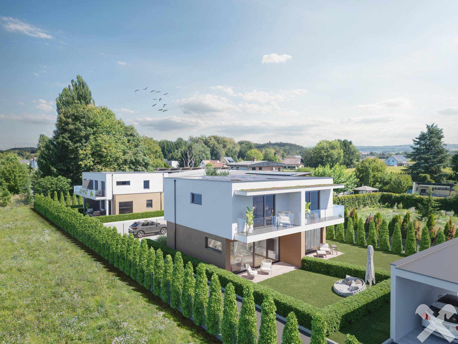 Doppelhaushälfte (Rendering)