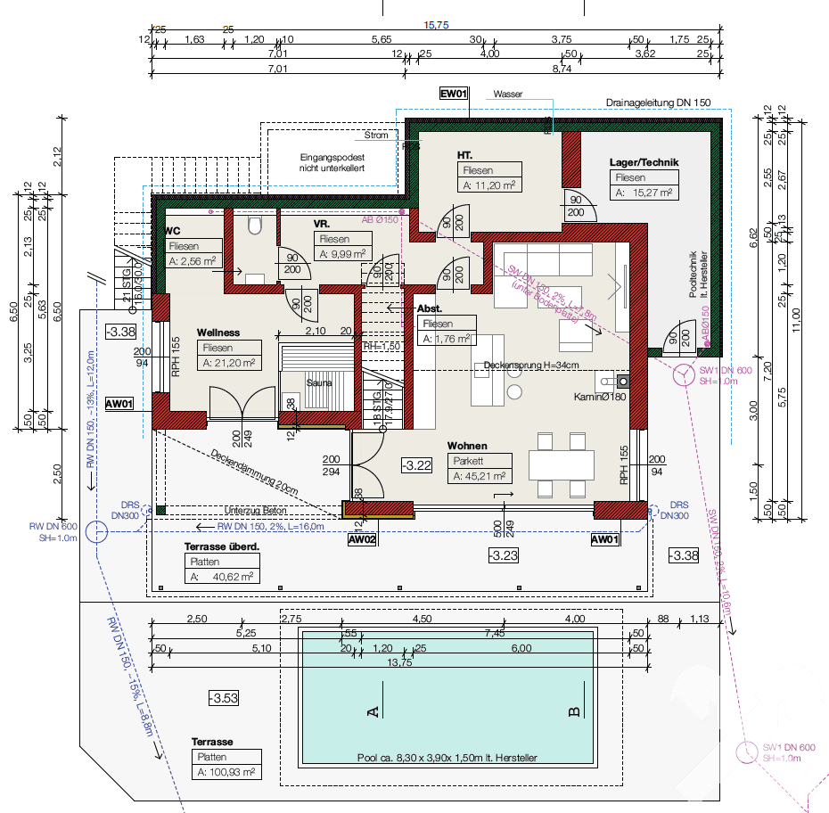 Grundriss UG Haus A_50