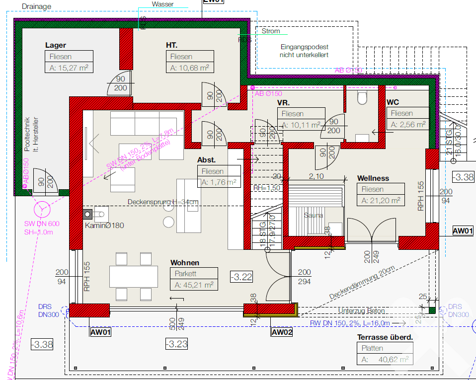 Grundriss UG_Haus B