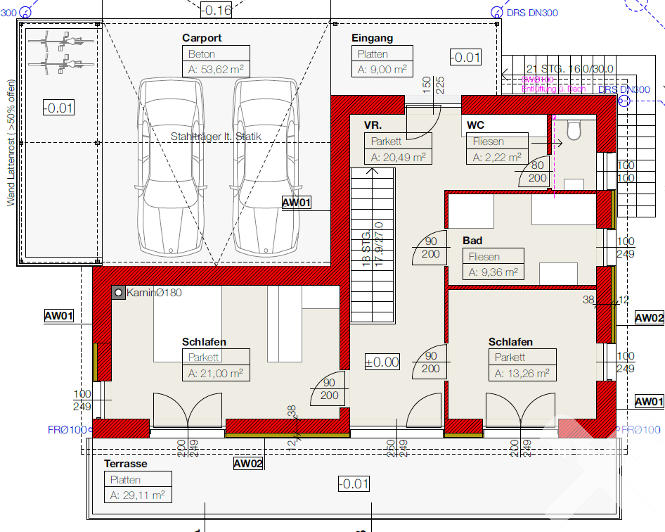 Grundriss EG Haus B