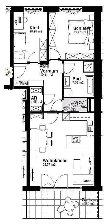 Wohnung E1/10/3.OG