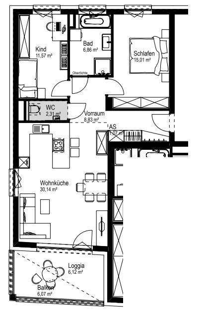 Wohnung C1/5/1.OG