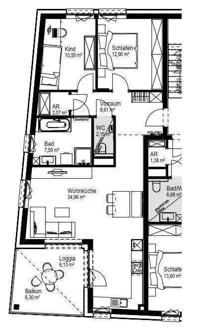 Wohnung B/6/2.OG