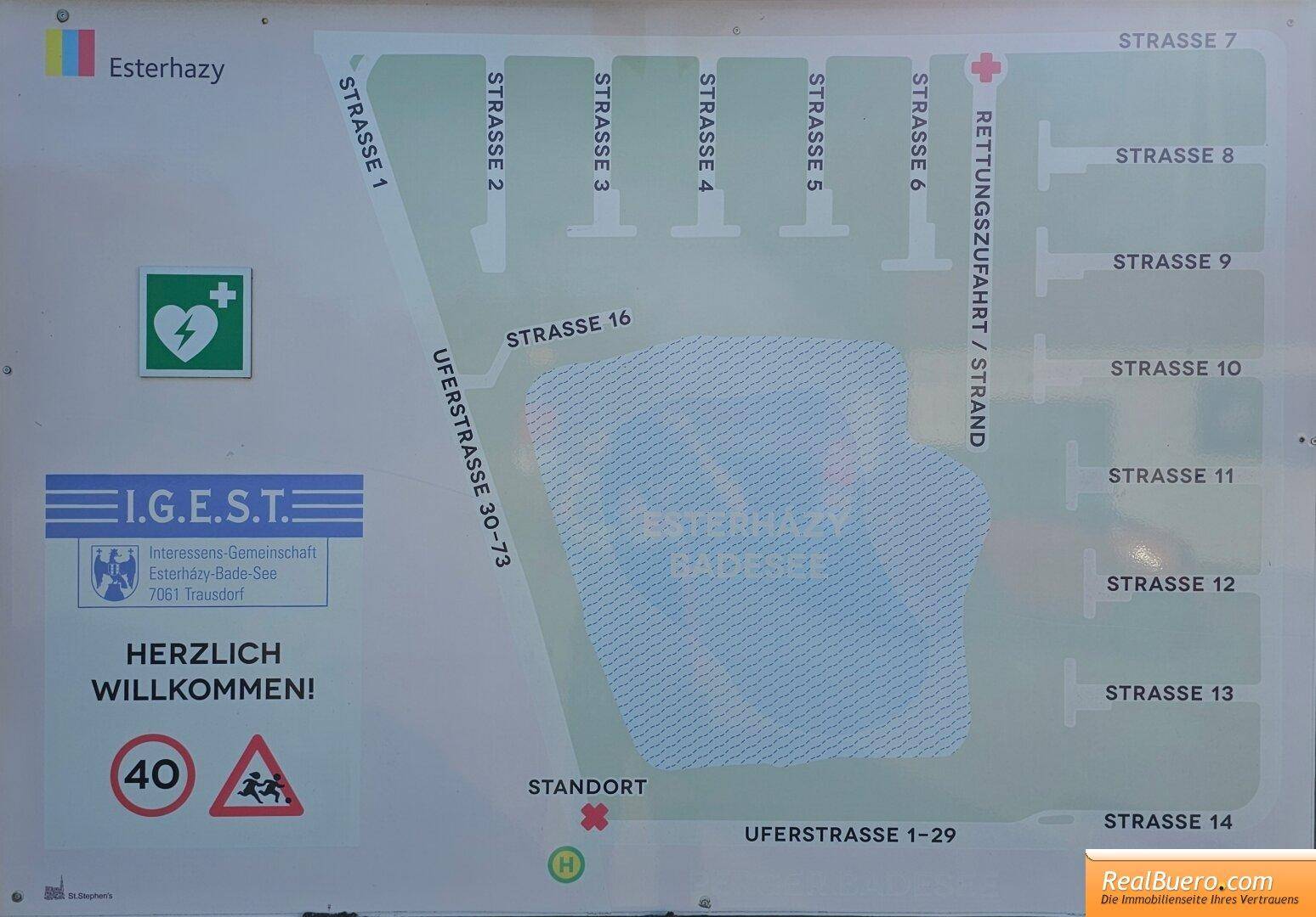 Auszug aus dem Lageplan der Anlage