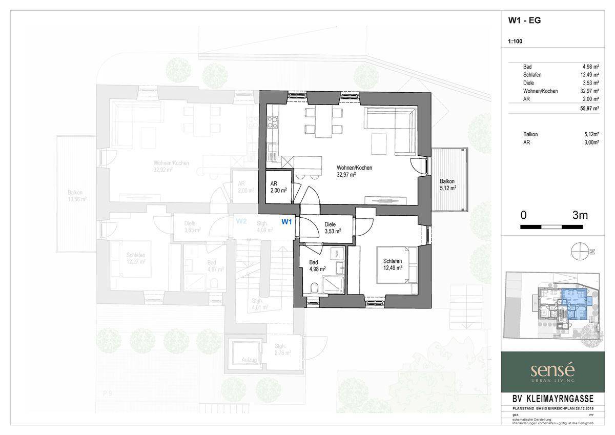 Erstbezug! Exklusive 2 Zimmer Stadtwohnung mit Balkon u. Garten in einer Jahrhunderwendevilla - Ansicht 4