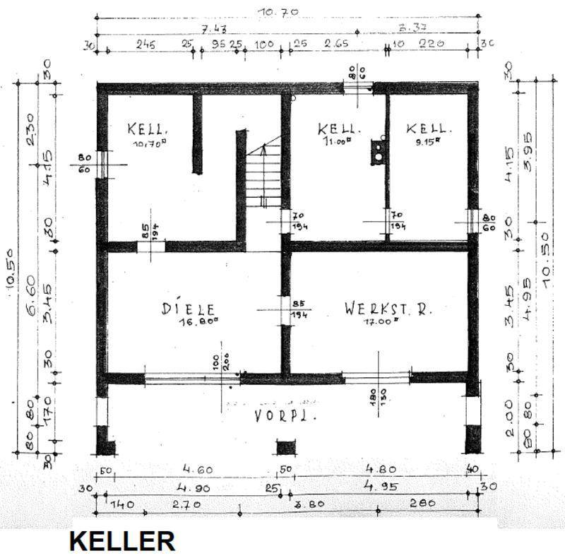Grundriss Keller
