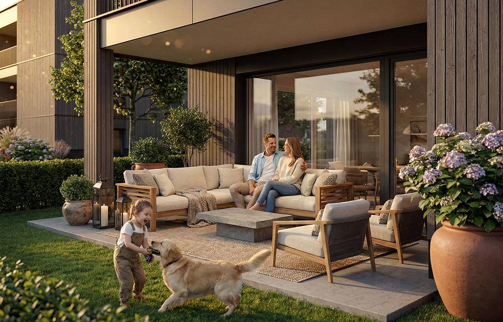 Sonnenverwöhnte 4-Zimmer Gartenwohnung mit viel Grün (Top B01) - Ansicht 2
