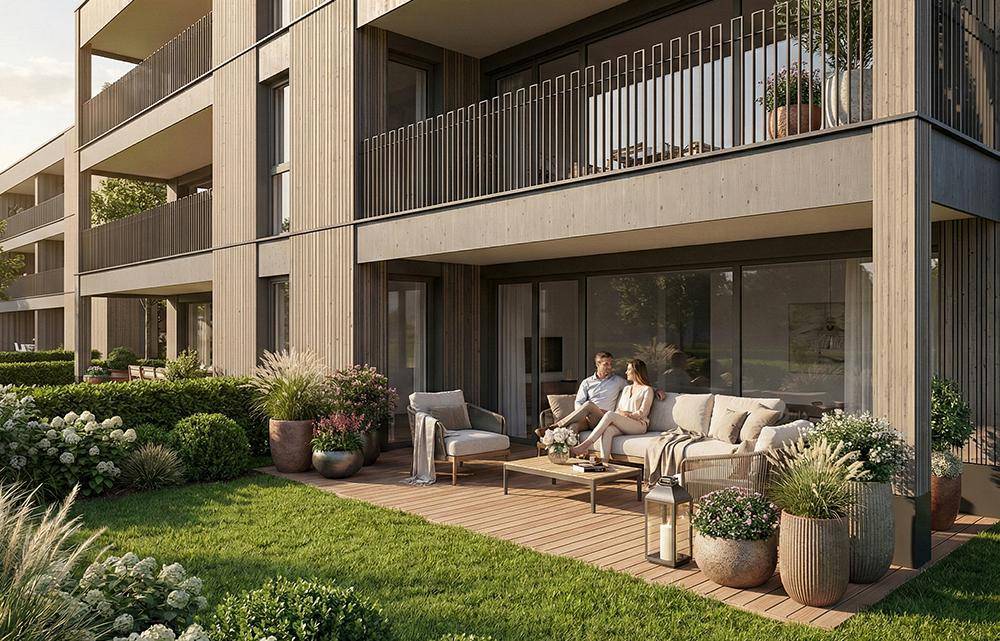 Sonnenverwöhnte 4-Zimmer Gartenwohnung mit viel Grün (Top B01) - Ansicht 3