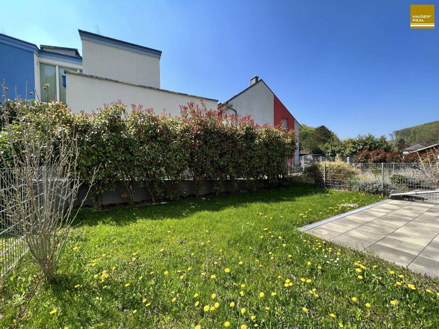 Südseitiger Garten und Terrasse