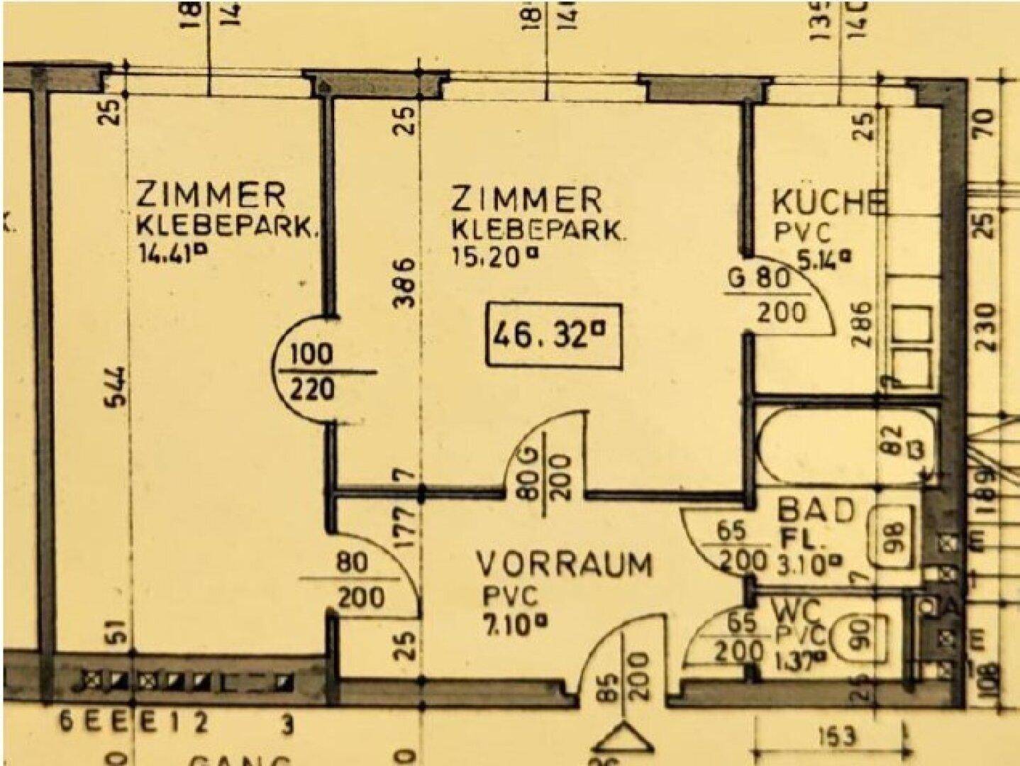 Grundriss aus Gutachten