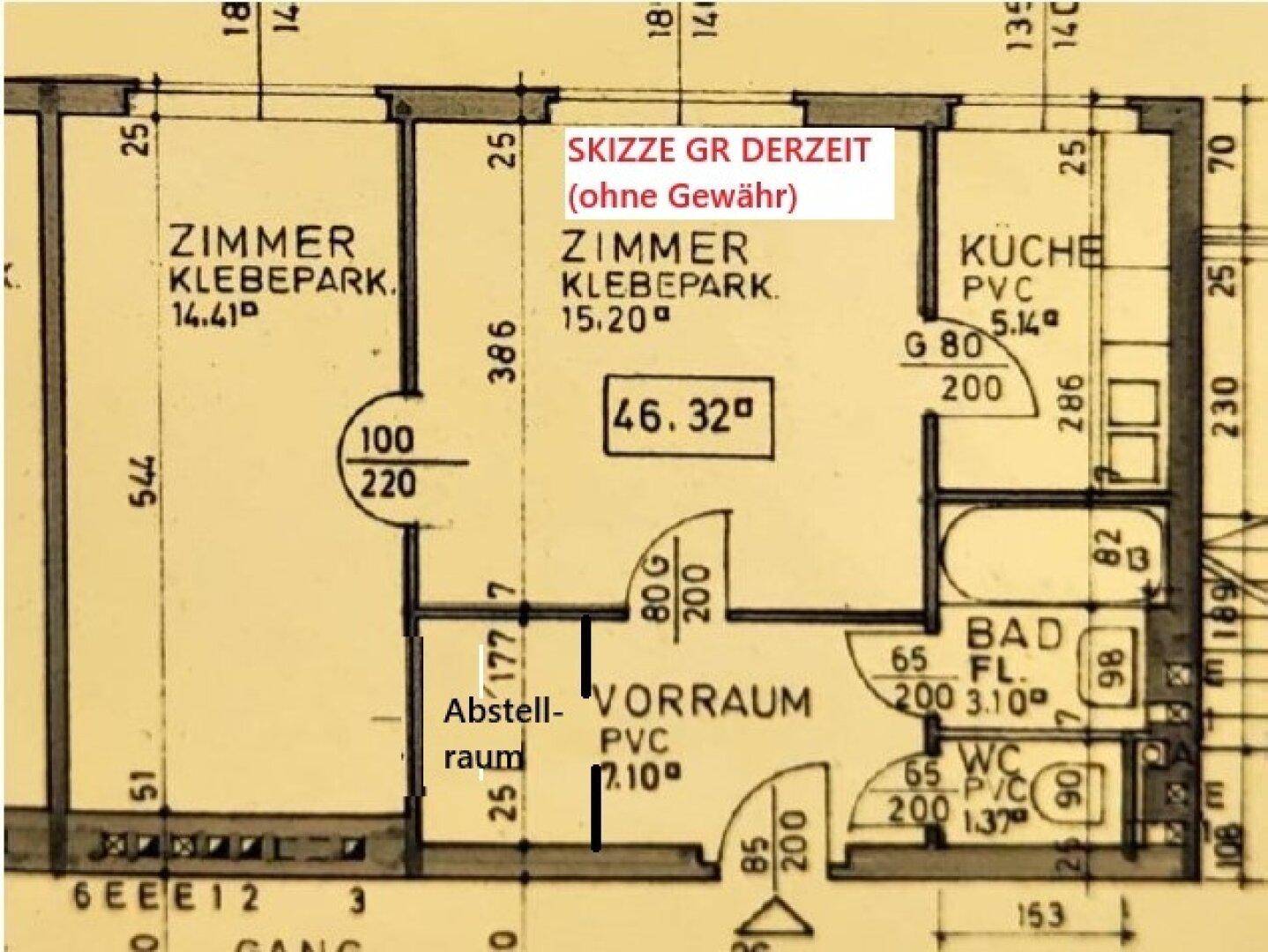 Grundriss SKIZZE OHNE GEWÄHR