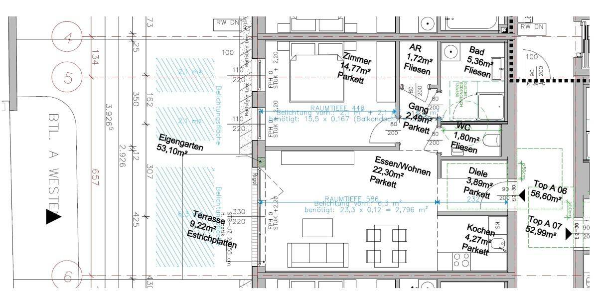 Plan Wohnung Top 06 Bauteil A