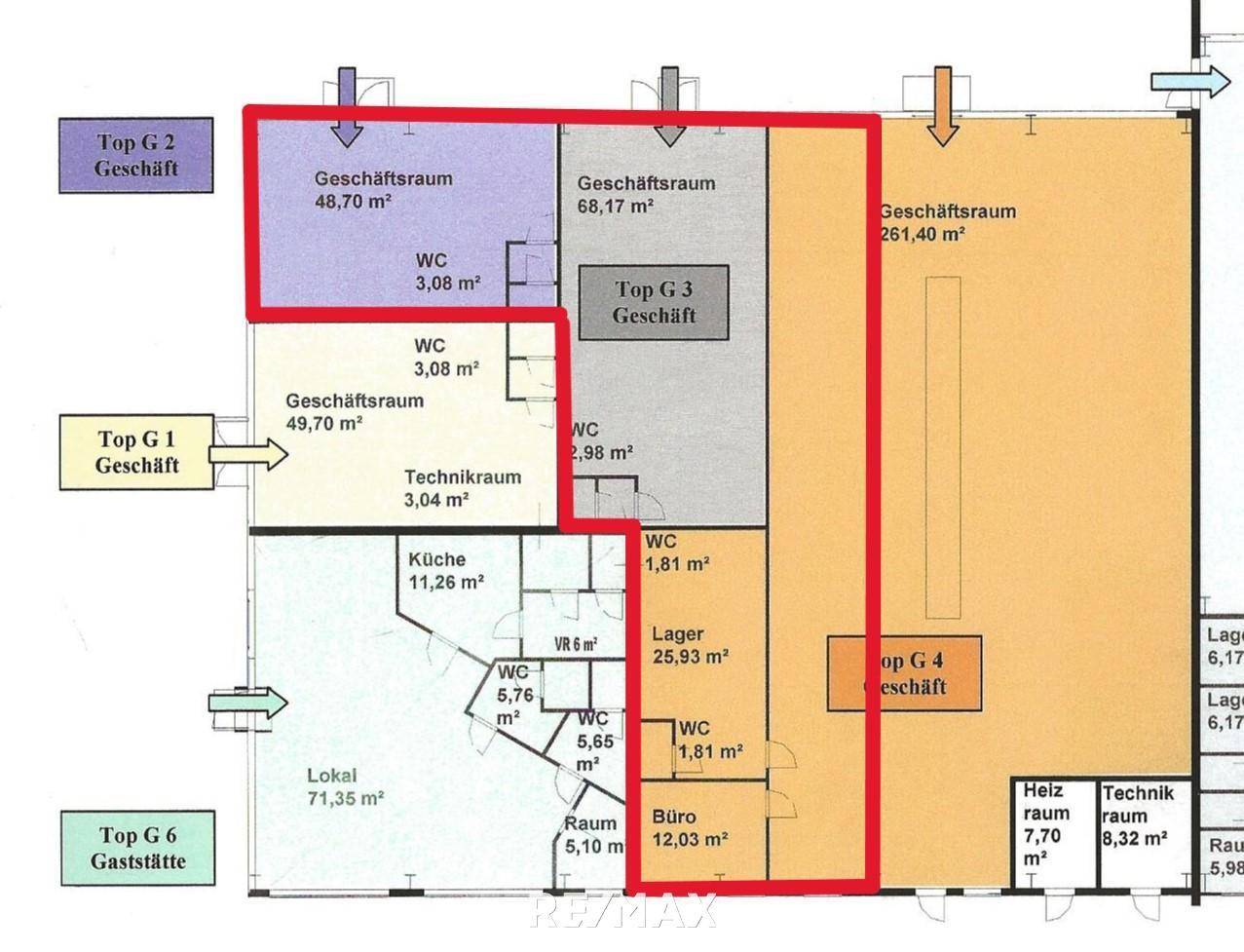 Grundriss Top2 & 3+ ca. 229m²