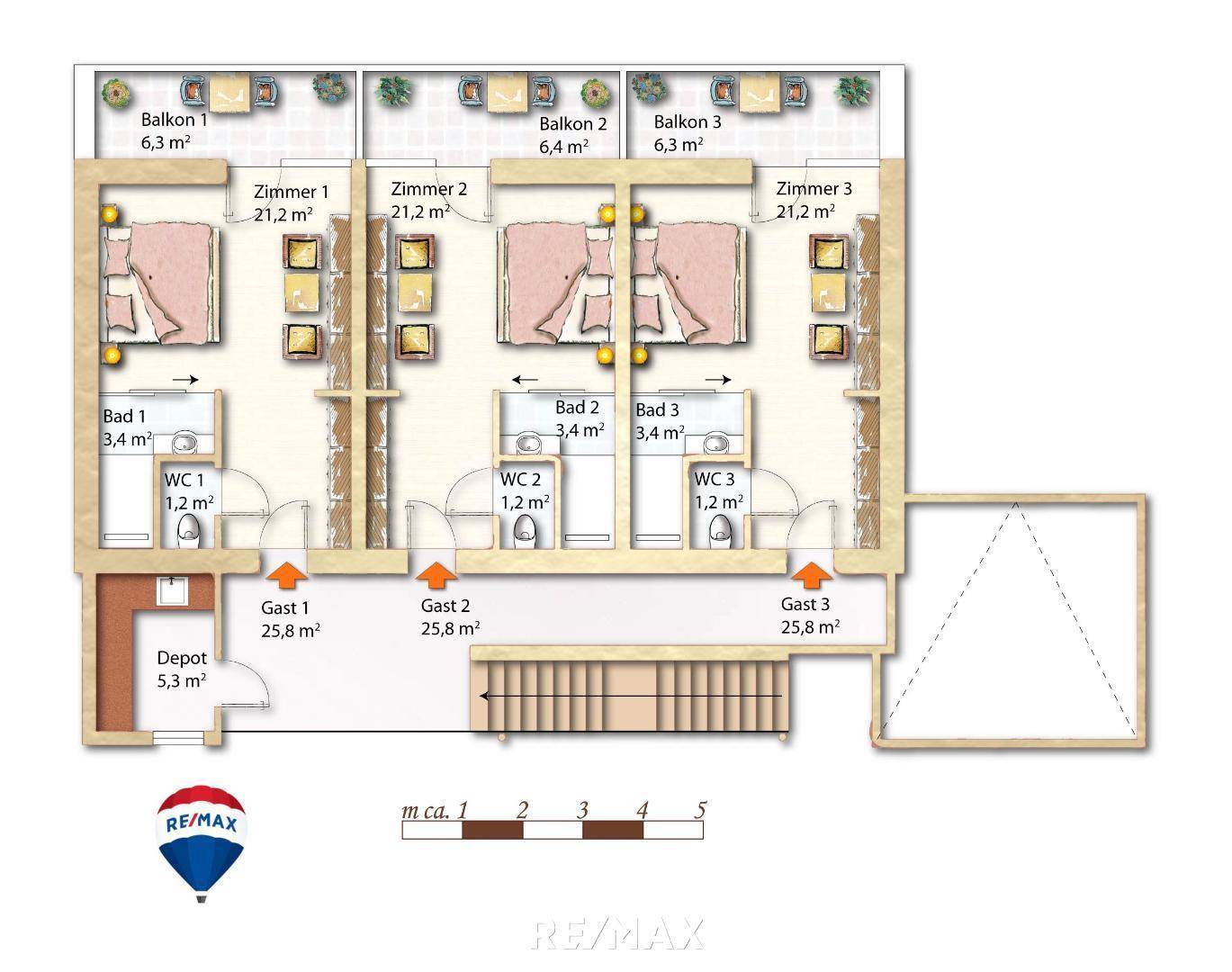 Grundriss Zubau OG