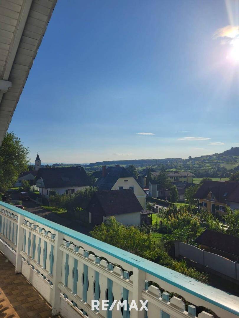 Blick vom Balkon