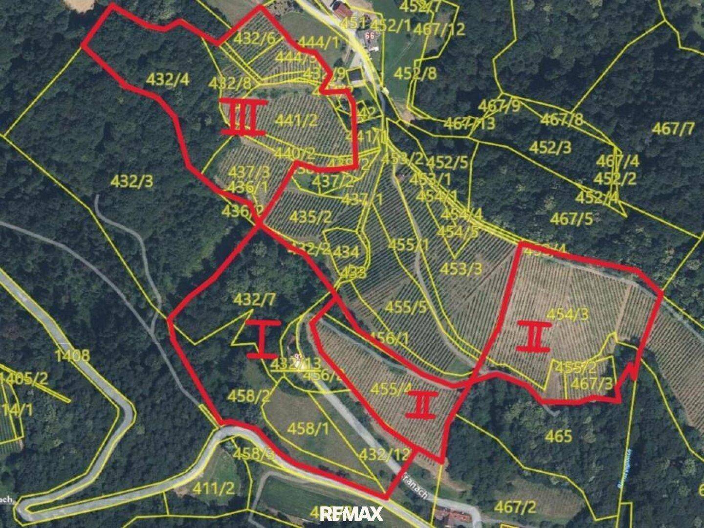 Gis-Gesamtfläche mit ungefähren Grenzverlauf und Z