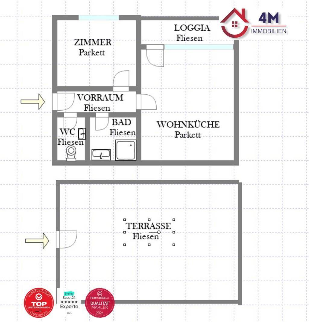 Plan der Wohnung