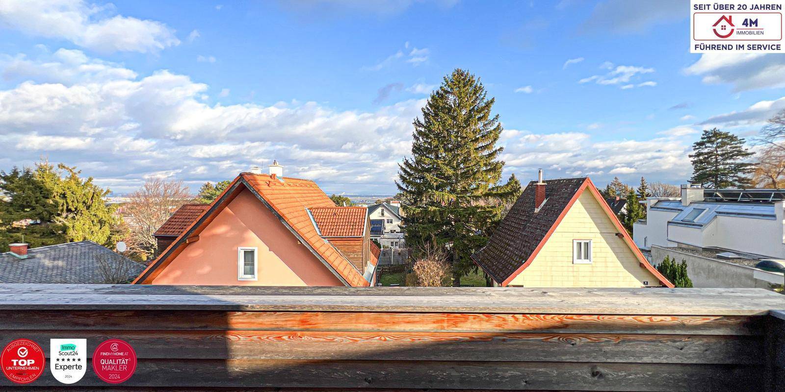 Terrasse 1 mit Blick bis nach Wien