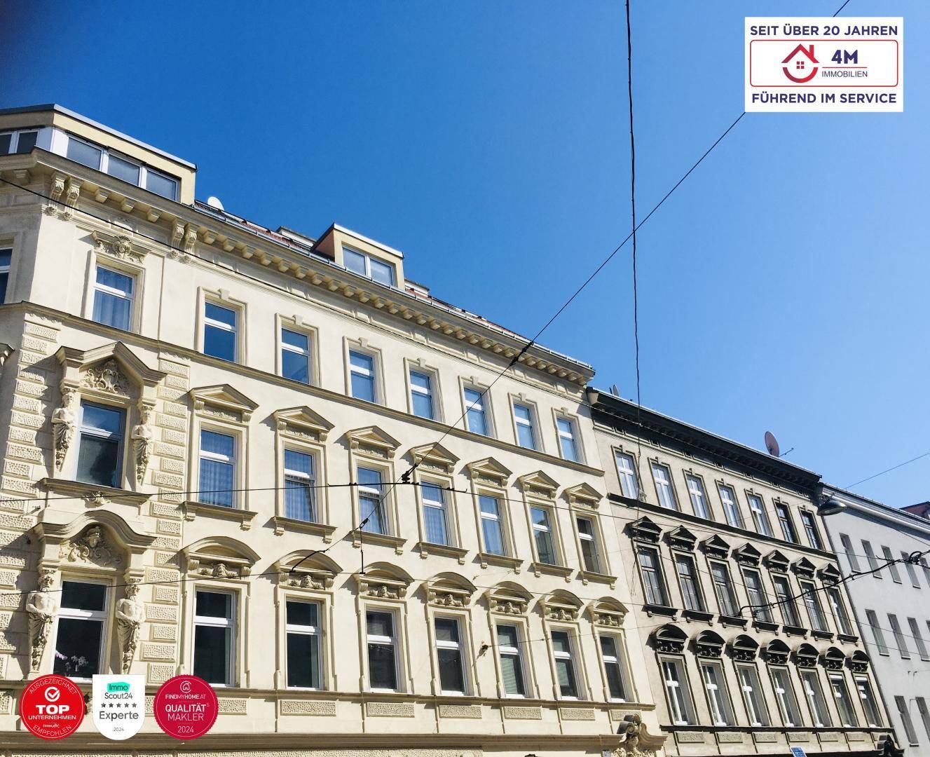Die Fassade ist schön saniert