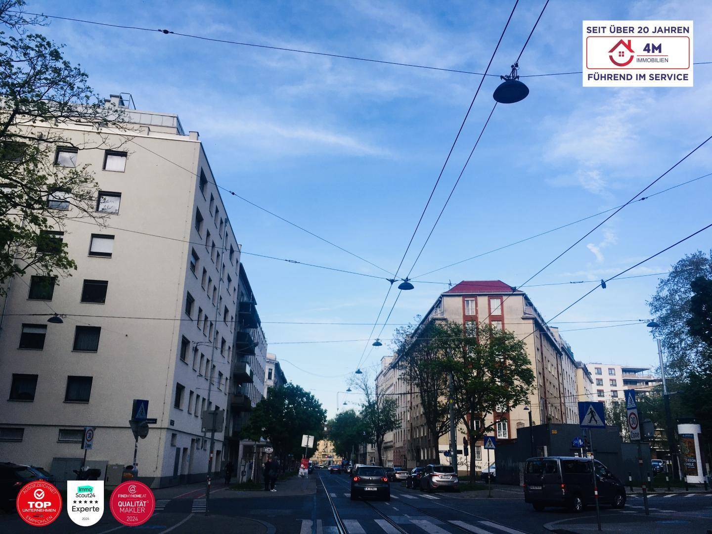 mit den Öffis die Innenstadt ca. 10 min
