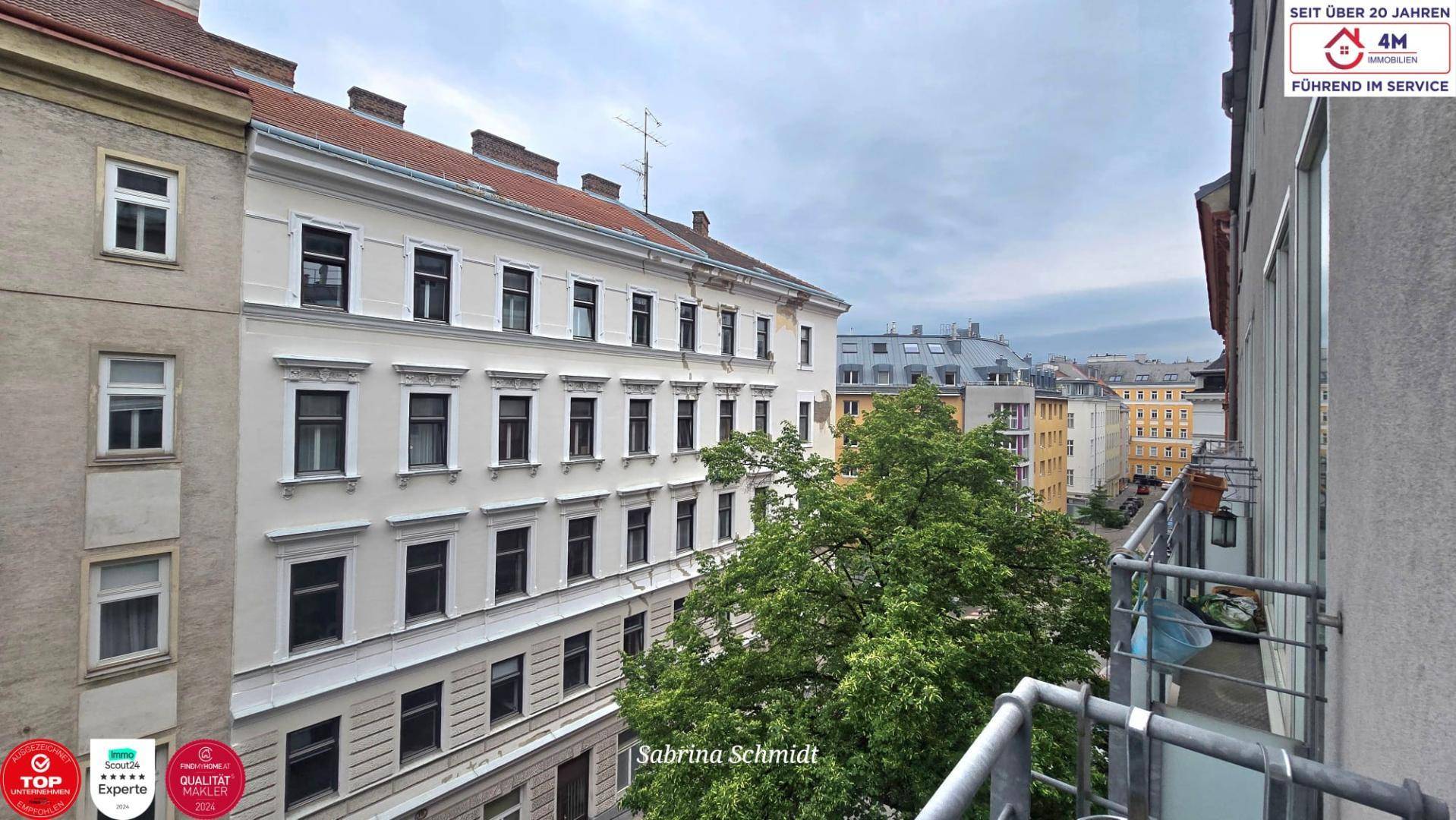 Blick französischer Balkon