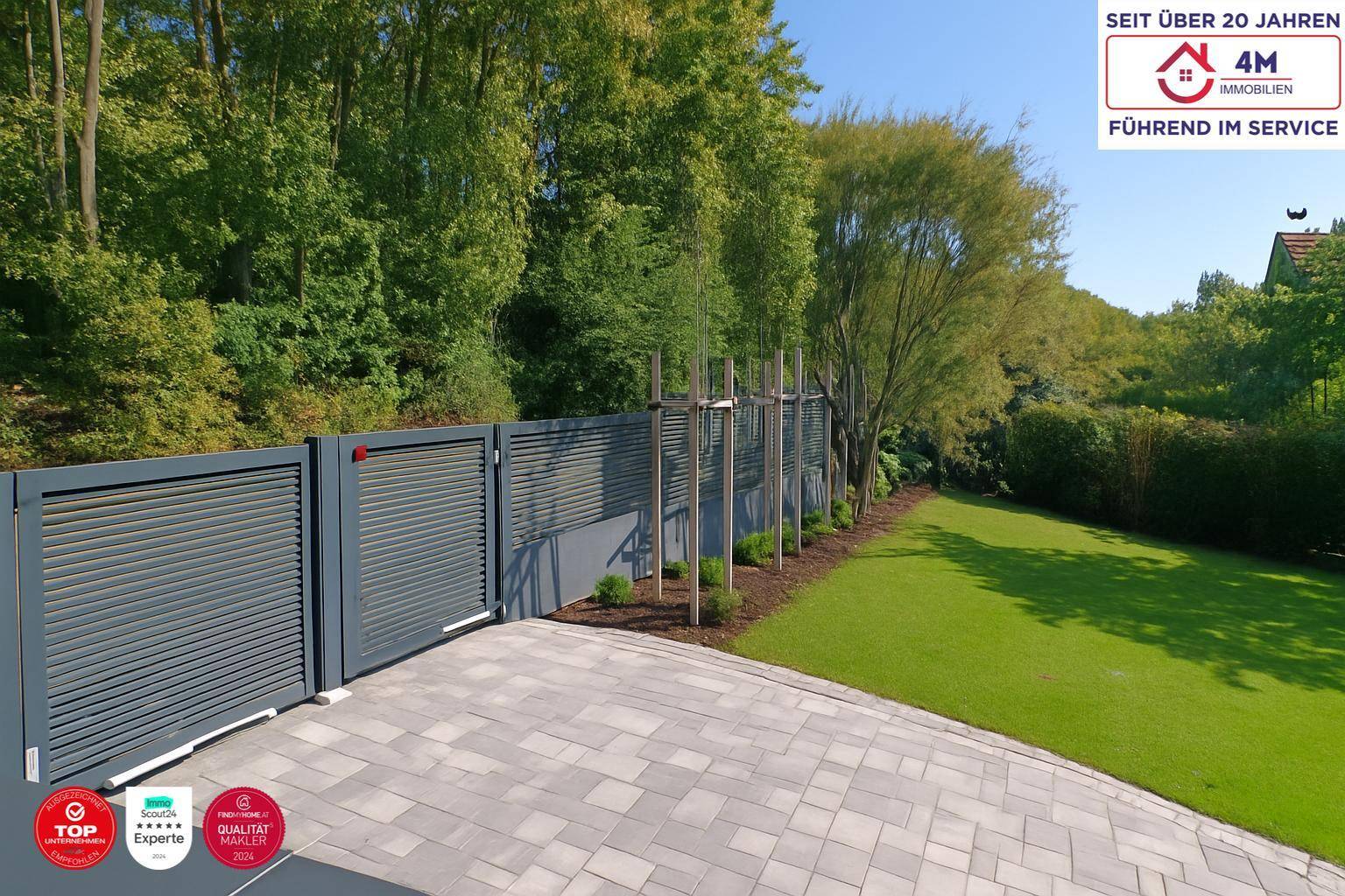Grundstückszufahrt - Blick Richtung Osten
