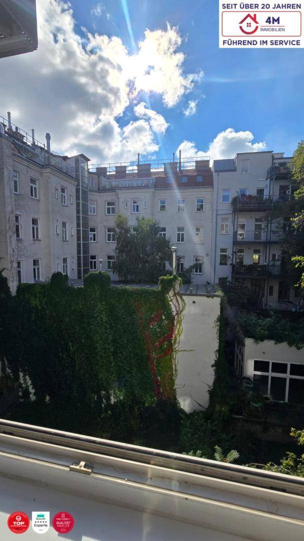Aussicht Schlafzimmer - Ruhiger Innenhof