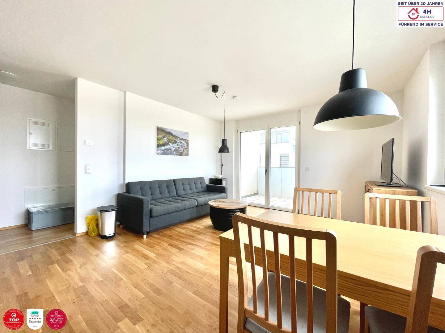 Wohnen auf Zeit! Voll möbliertes 3-Zimmer-Apartment mit Garage, Balkon &amp; Fernblick, 1230 Wien - Widok 4