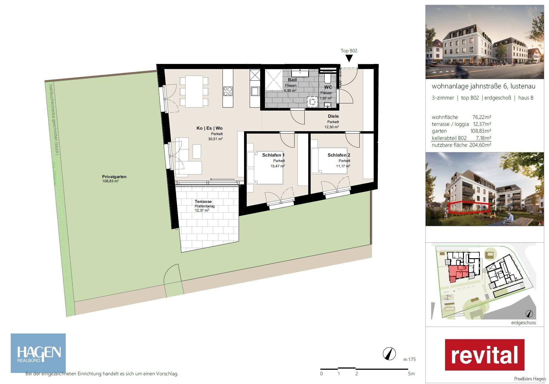 Neubau im Zentrum - Top B.023-Zimmerwohnung mit GartenATTRAKTIVE FINANZIERUNG - Widok 5