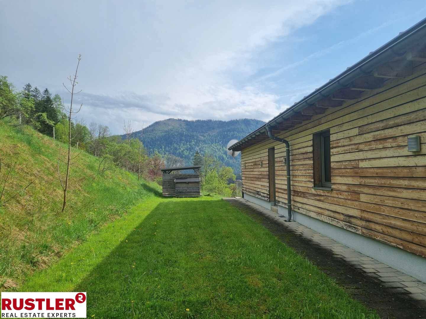 Wiese hinterm Haus