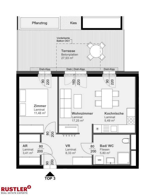 Grundriss Top 3