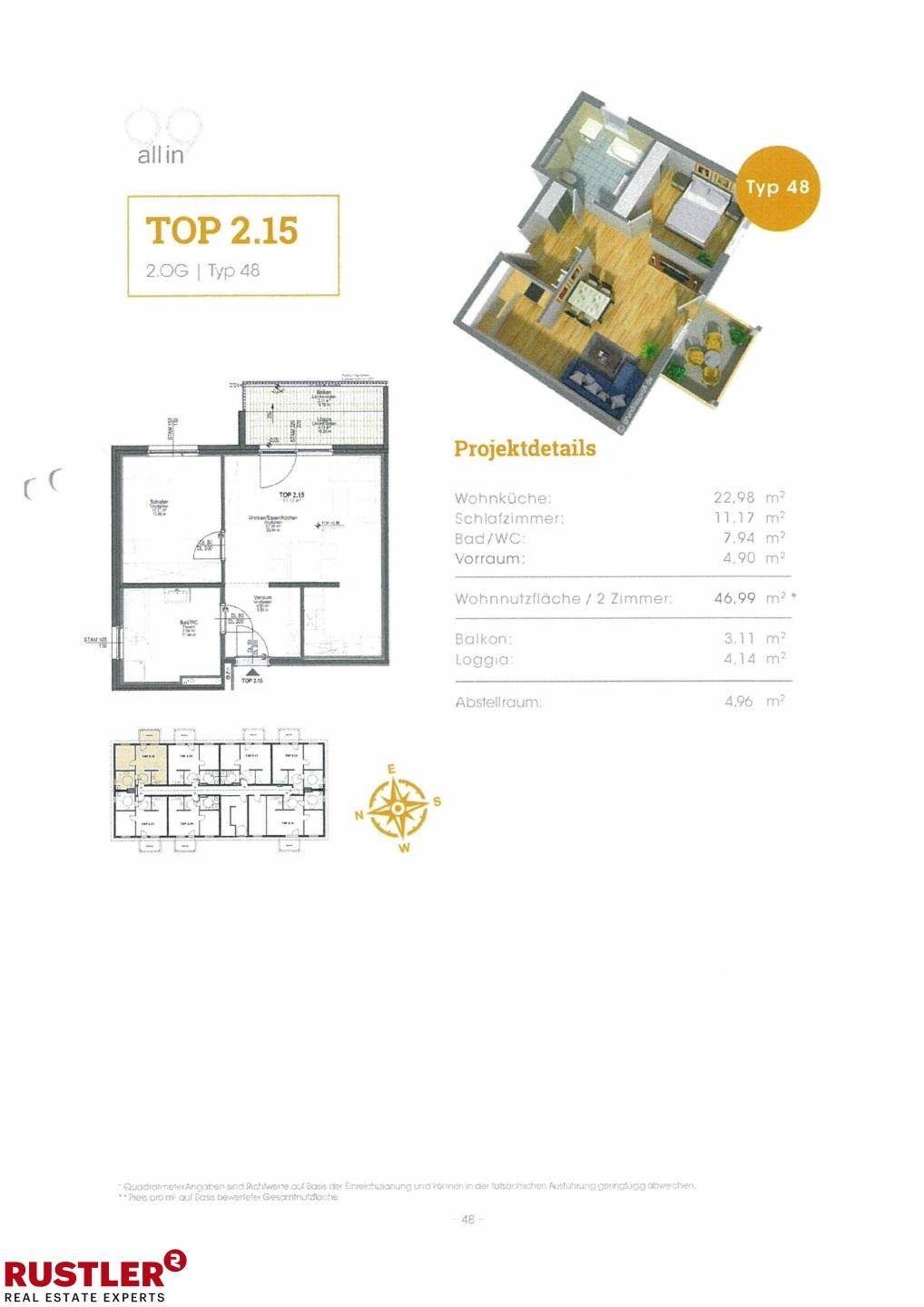 Grundrissplan Top 2.