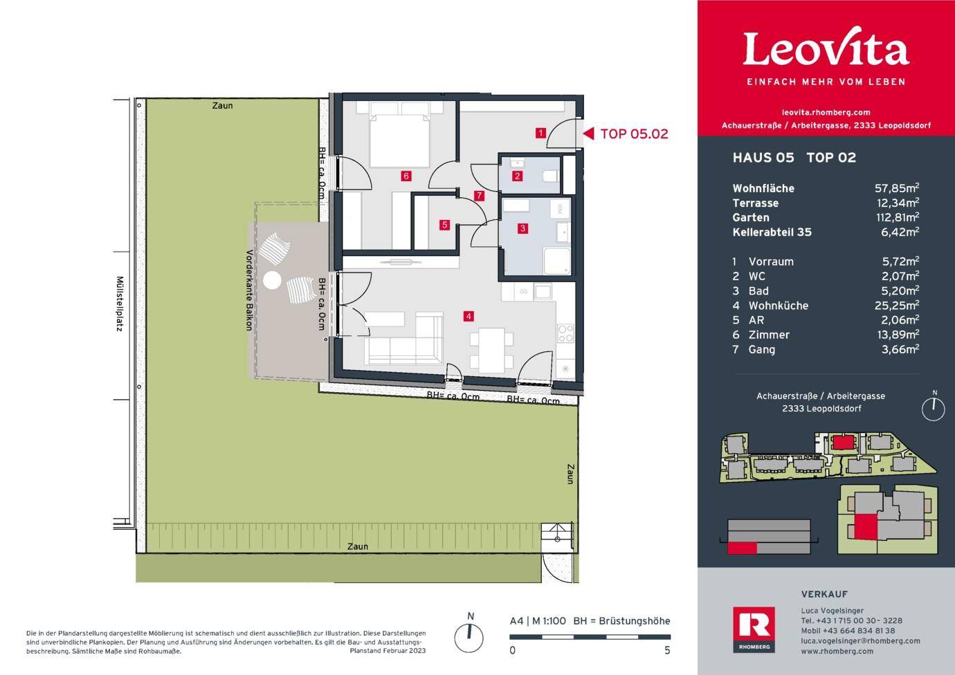 Wohnungsplan Haus 5 Top 2